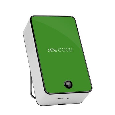 Draagbare Handheld Mini Cooli USB Fan bureau airconditioner bevochtiging koeling Oplaadbare Fan Geënt Wimpers Droger: Green