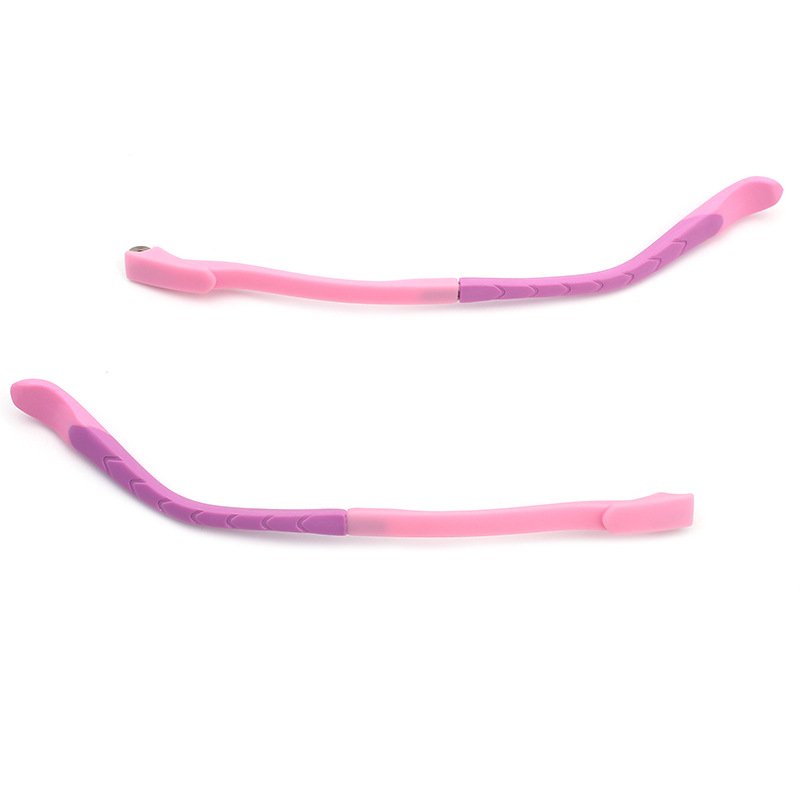 Patillas de gafas de dientes de Metal para niños, tornillos de Metal, patillas de , accesorios para gafas para piernas: Purple Pink