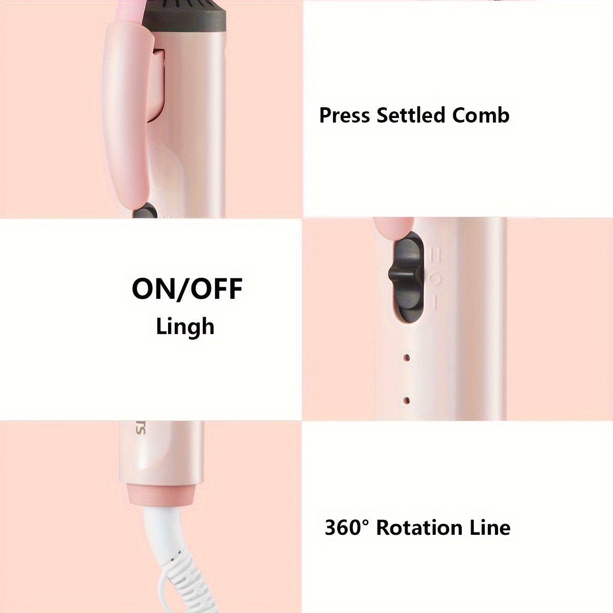 Ulllocktång för män och kvinnor, ultrafin locktång för kort hår, liten mini 9mm , fluffig ulllocktång, elektrisk permanent