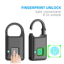 Oplaadbare Smart Lock Keyless Vingerafdruk Lock Anti-Diefstal Beveiliging Hangslot Deur Bagage Lock FLP50