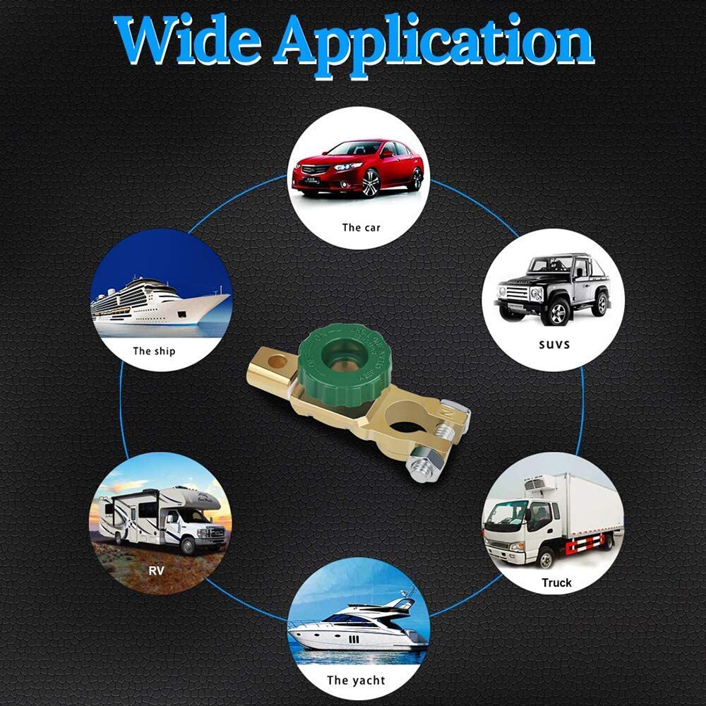 Car Battery Isolator Switch Top Post Battery Terminal Link Switch Battery Master Disconnect Switch Power Cut off Kill Switch