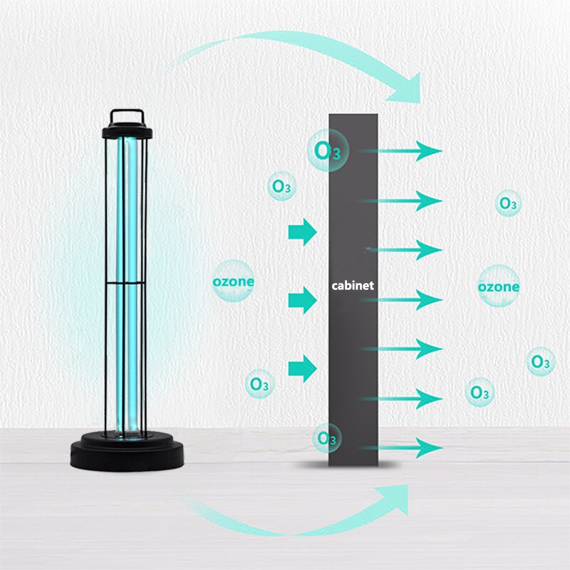 60W Quartz Lamp Sanitizing UVC Disinfection Ultraviolet Sterilizer Germicidal Sterilizing Lights 110V 220V UV for Classroom