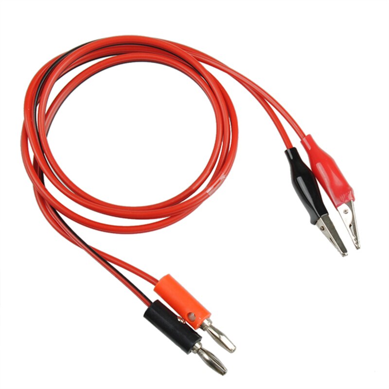 Elektrische Klem Alligator Testen Cord Lead Clip Om Injectie Banana Plug Probe Kabel Voor Multimeter Lengte 1M