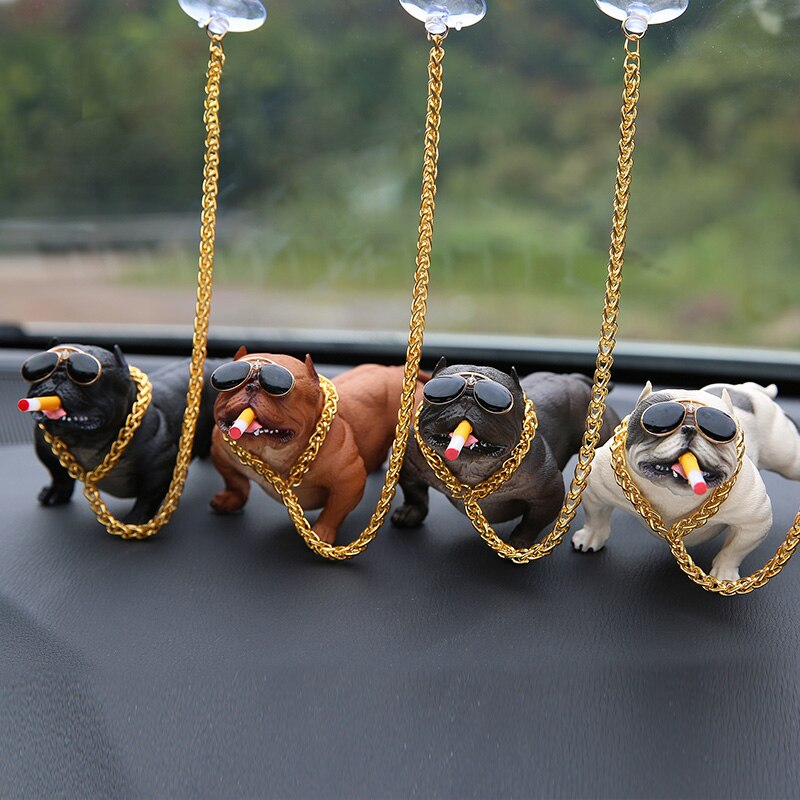 Creatieve Bulldog Auto Ornament Mode Simulatie Bull Hond Pop Auto Interieur Accessoires Ornamenten Decoratie