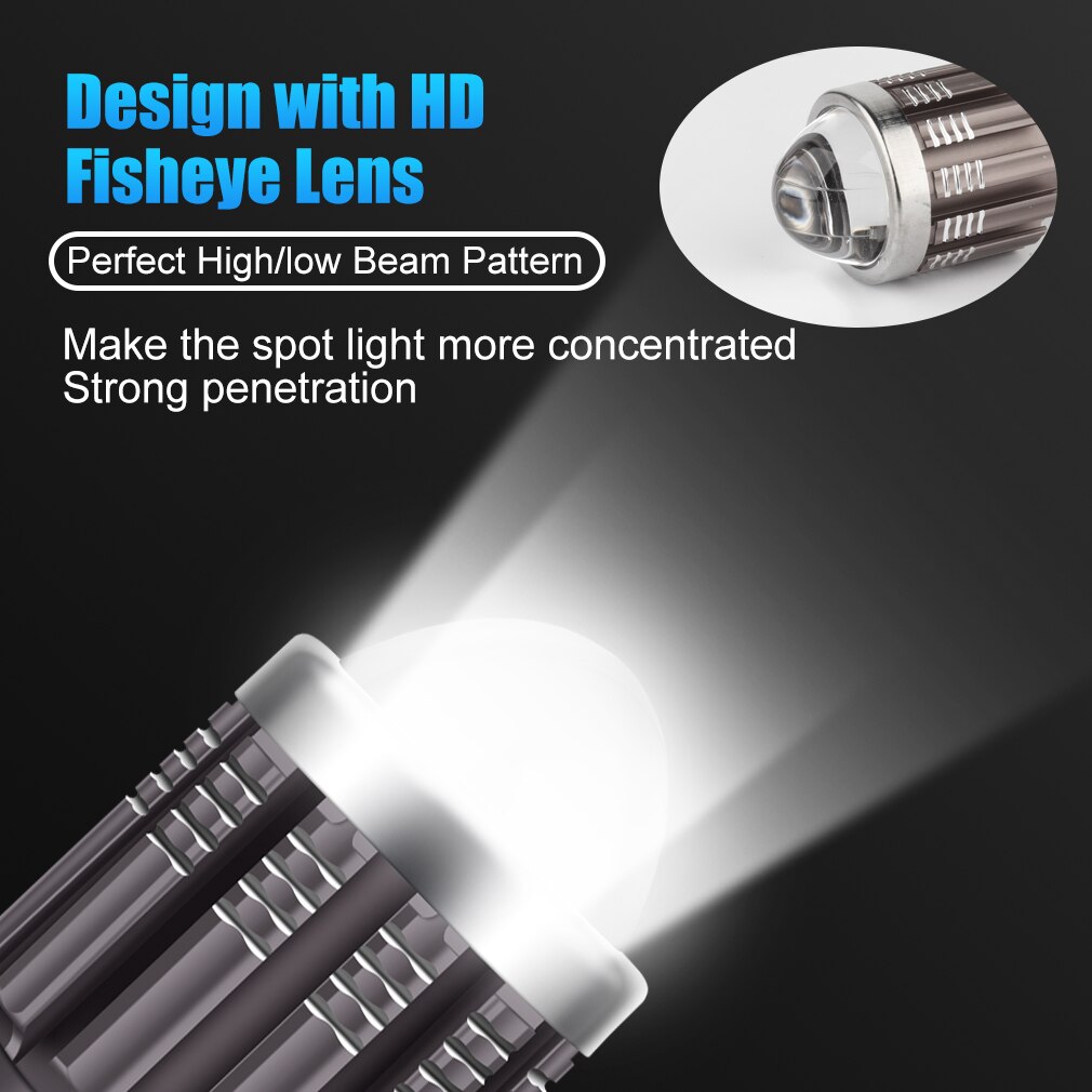 Bombillas LED para faros delanteros de motocicleta, focos de luz H4 BA20D H6, CSP, lente de 10000LM, blanco, amarillo, Hi Lo, 12V, accesorios para Motos, Led antiniebla, 1 ud.