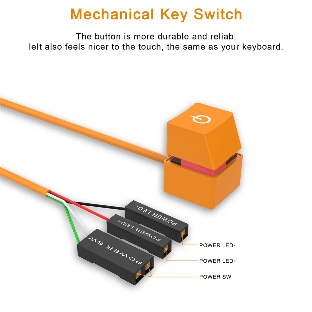 Computer External Desktop Switch Button Extension Cord Mechanical Keyboard Feel One-key Switch Computer Peripheral Switch Button