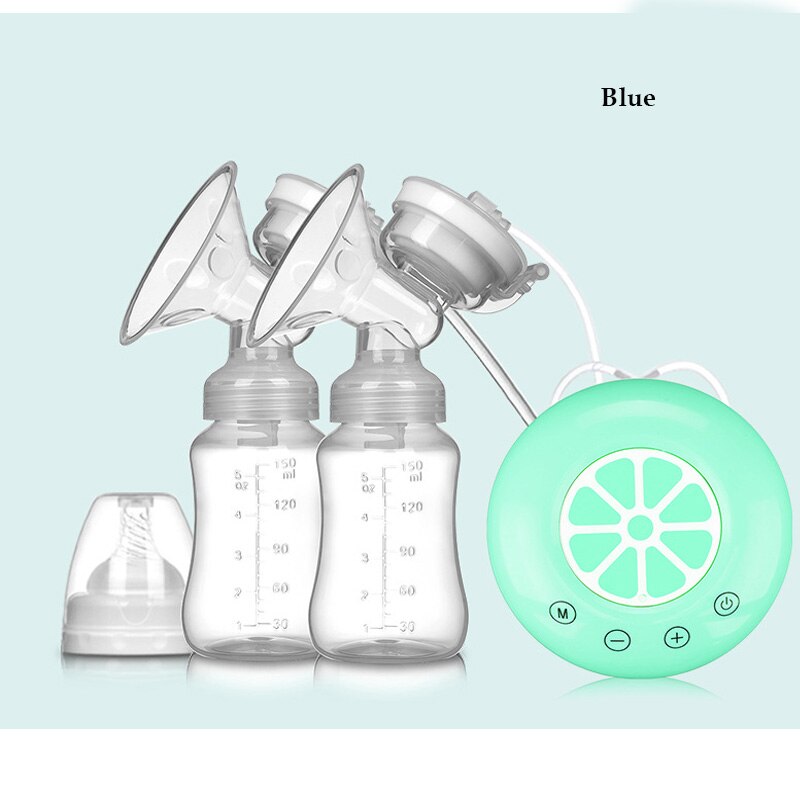 Electric Breast Pump Pumps Puller Suckers Sucker Tire Lait Mothers' Milk Feeding Accessories Humalastor For Office Lady: Light Blue