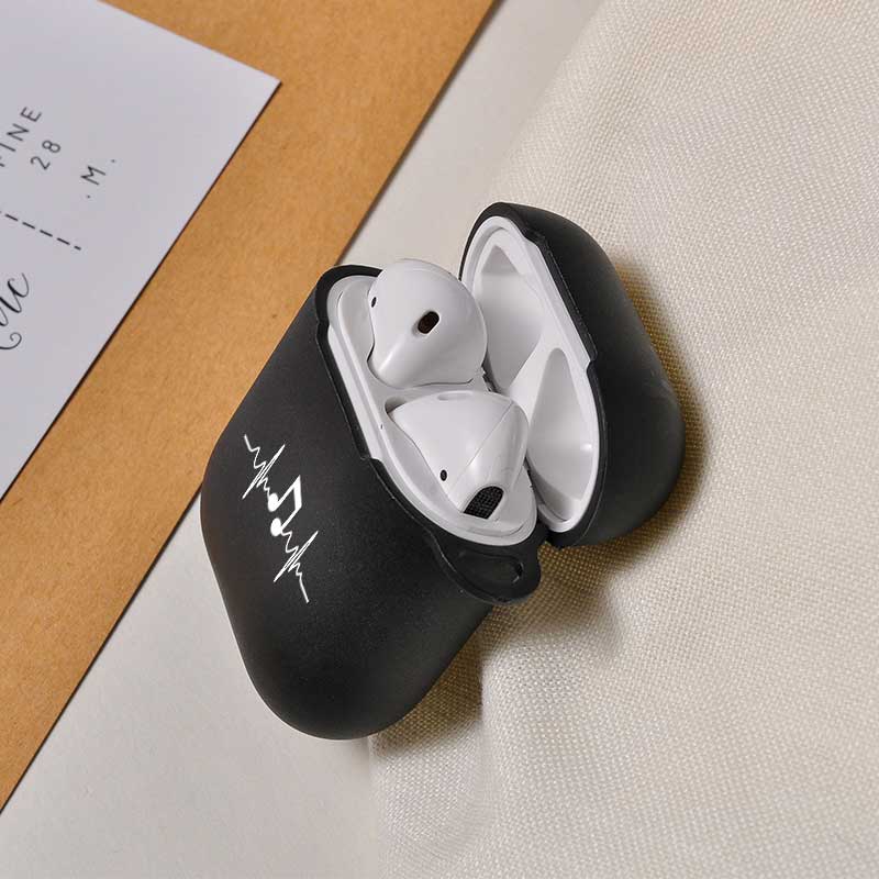 Caso del fumetto Nero Per Aria Baccelli Per Apple airpods Custodia Morbida Linee Di Lusso Fiori Auricolare Bluetooth Custodie Per Airpods Cuffia