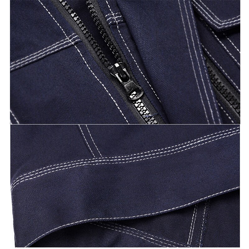 Men Workwear Jacket Multi Pockets Long-sleeved Work Clothes Uniforms Male Mechanic Construction Working Jackets