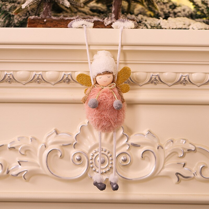 Joyeux noël ange poupée père noël Elk en peluche poupée jouets pour la maison ornements arbre suspendus fête décoration enfants nouvel an: 16