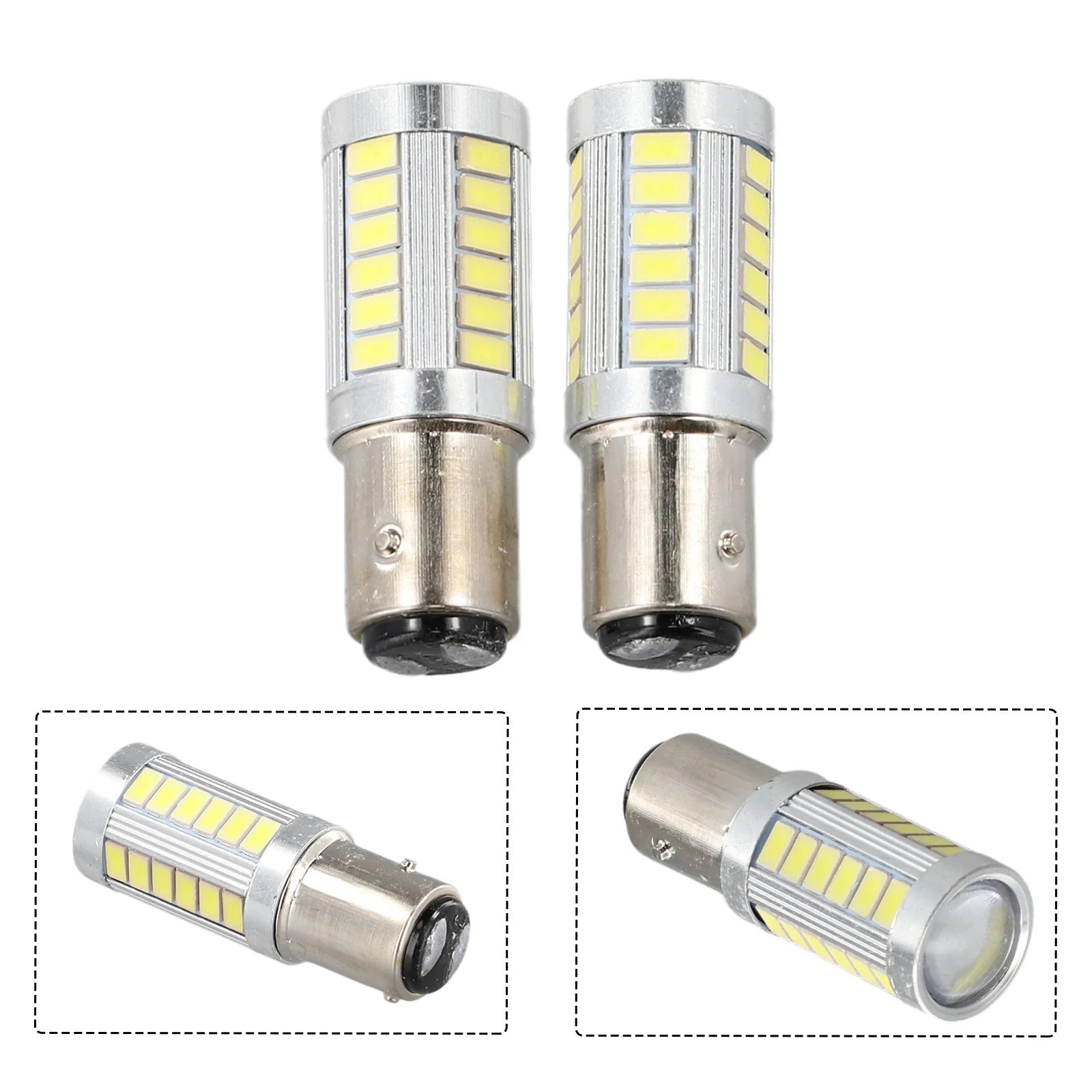 2× 1157 P21/5W 380 BAY15D CAR STOP TAIL BRAKE LED BULBS LAMP LIGHT 33 12V Car Accessories Brake Lights