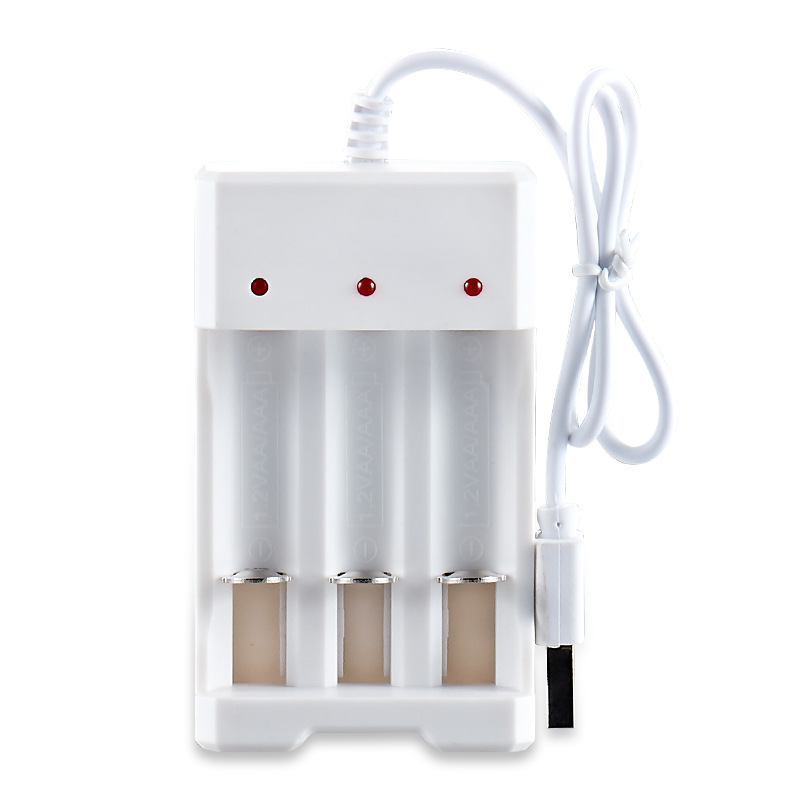 Universal USB Output Battery Charger 2/3/4 Slot Adapter For AA / AAA Battery Rechargeable Quick Charge Battery Charging Tools: 3 Slots
