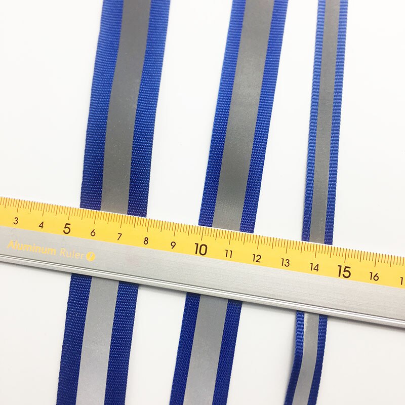 50m/ rulle kongeblå reflekterende stof båndbånd refleksionsstrimmel kant fletning syning på beklædningsgenstand tilbehør