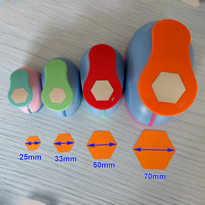 big hexagon shaped save power paper/eva craft punch Scrapbook Handmade punchers DIY hole punches graph puncher: 25mm33mm50mm70mm