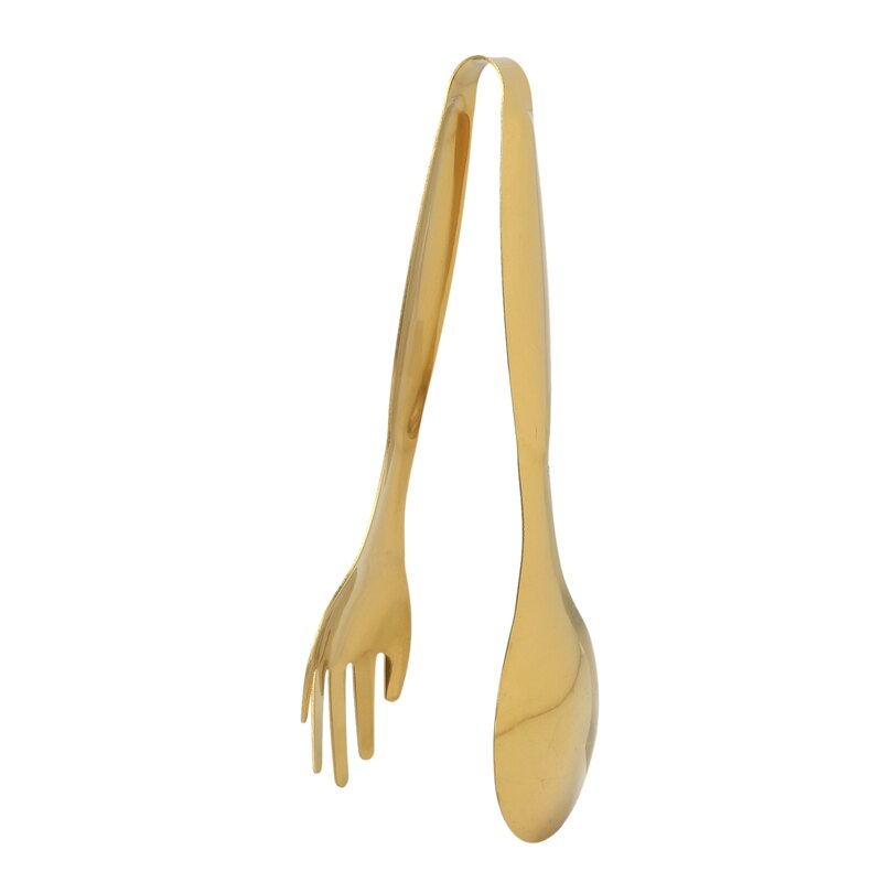 Stainless Steel Food Tongs Gold Kitchen Utensils Buffet Cooking Tools BBQ Clips Bread Steak Tong CNIM