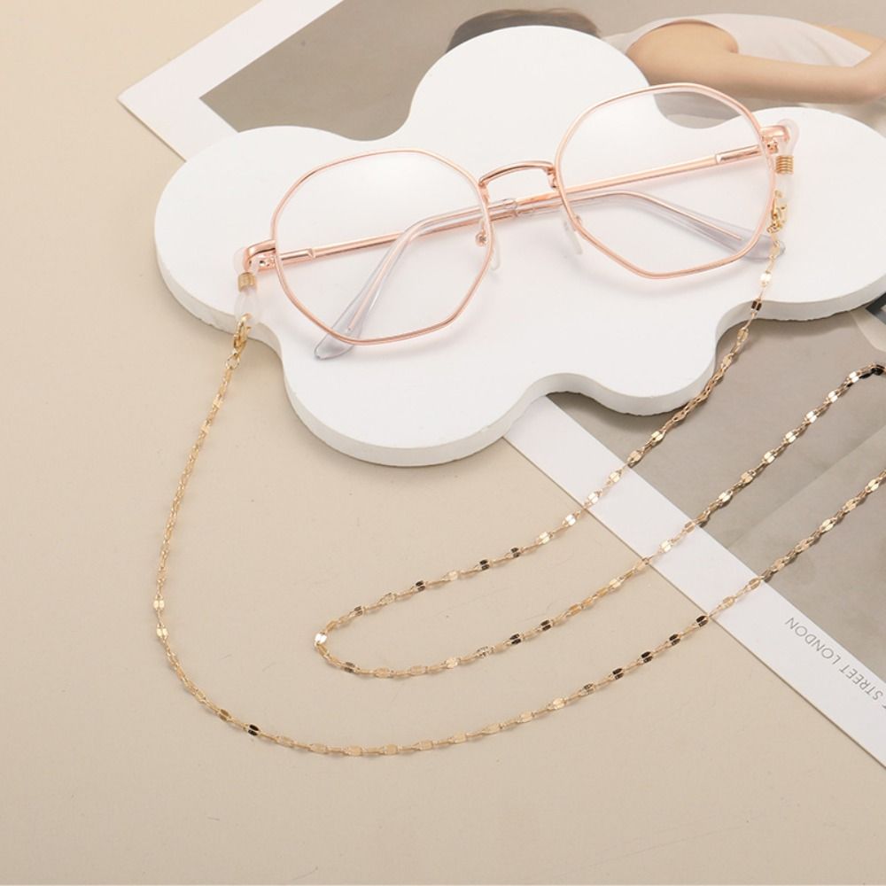 Jewelry Vintage Beads Glasses Chain Bohemian Crystal Glasses Chain Copper Lanyard Mask Chain Eyewear Accessories: Imitation Rhodium Plated