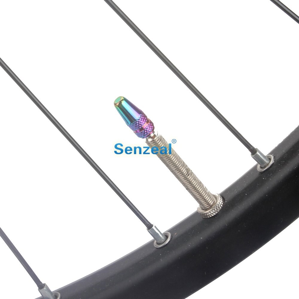Senzeal oben 6 teile/satz Aluminium Legierung Presta Fahrrad Reifen Ventil Kappen Französisch Stil Staub Abdeckungen Fahrrad Ventil Kappe 11 farben Neue