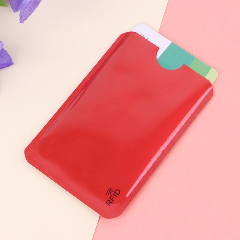 Protection des cartes de crédit Rfid, protection des cartes de crédit RFID à douille sécurisée à blocage Rfid, support d'identification, écran en aluminium 10 pièces