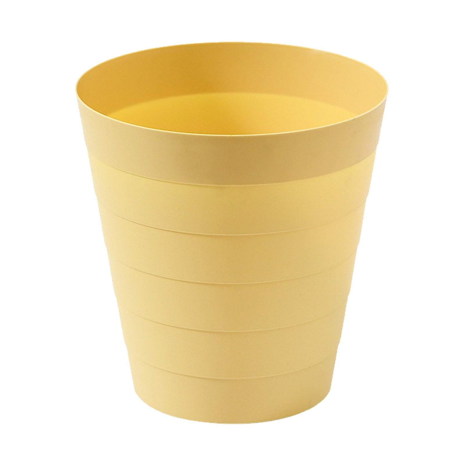 Papelera pequeña de 6L para escritorio, Cubo de basura de plástico para mesa de oficina Y hogar, cesta para artículos diversos, caja de barril Y: YELLOW