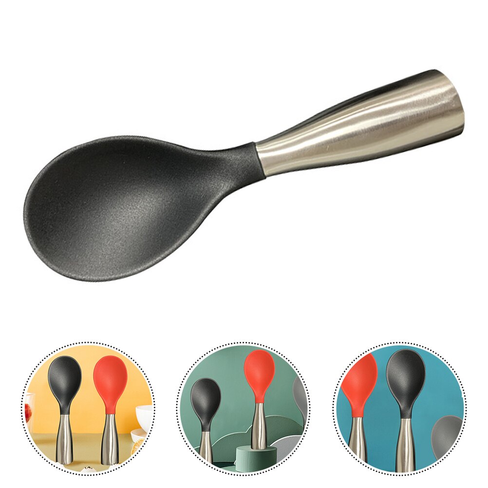 Durable Rice Serving Spoon Rice Scoop Stainless Steel Handle Rice Spatula: Default Title