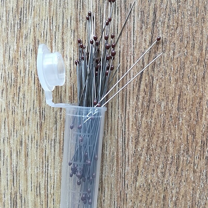 100 sztuk igły ze stali nierdzewnej owad szpilki owad igły ze schowkiem robić laboratorium szkolne entomologia ciało sekcja: Diameter  0.45mm