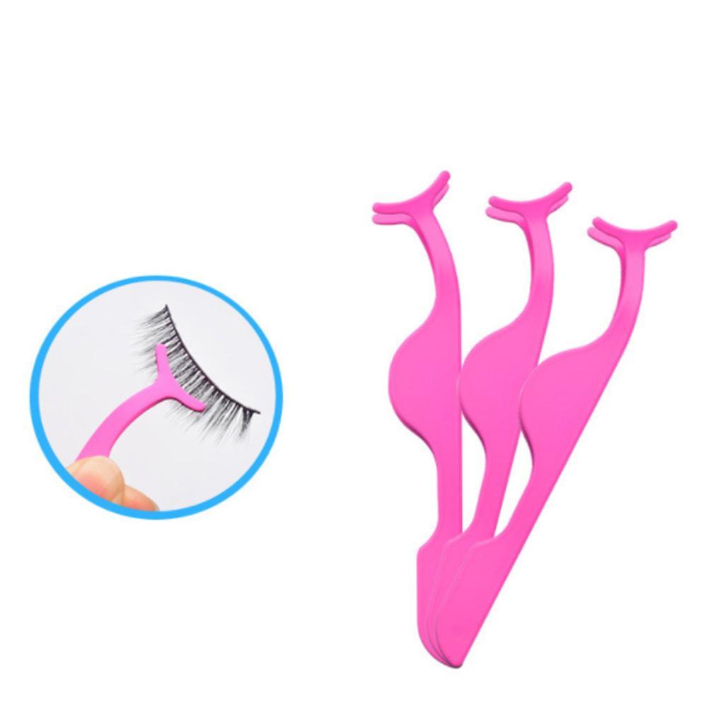Pinzette per ciglia finte applicatore per ciglia finte estensione ciglia bigodino pinza ausiliaria pinza per trucco strumenti 1 pz