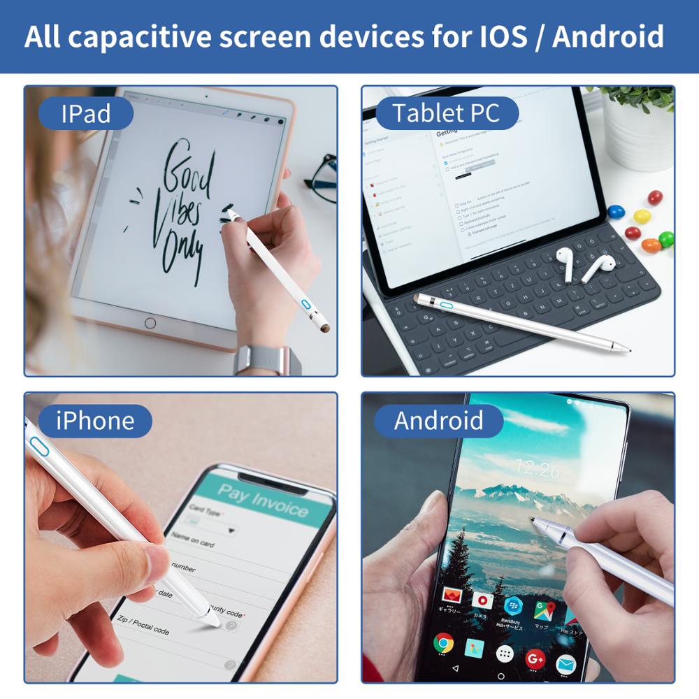 Voor ipad potlood stylus til apple pen ipad air 2 voor apple potlood 1 2 screen touch pen stylus tablet pen + houder