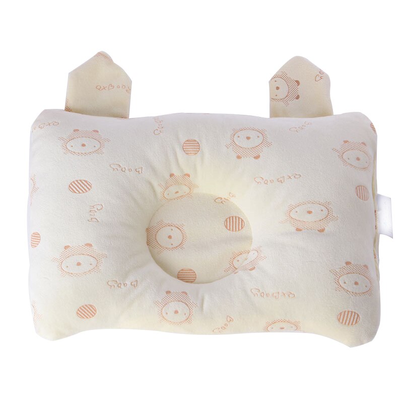 Almohadas rectangulares Antiapnea de algodón suave para cama de bebés, almohadas cóncavas adorables antimigrañas