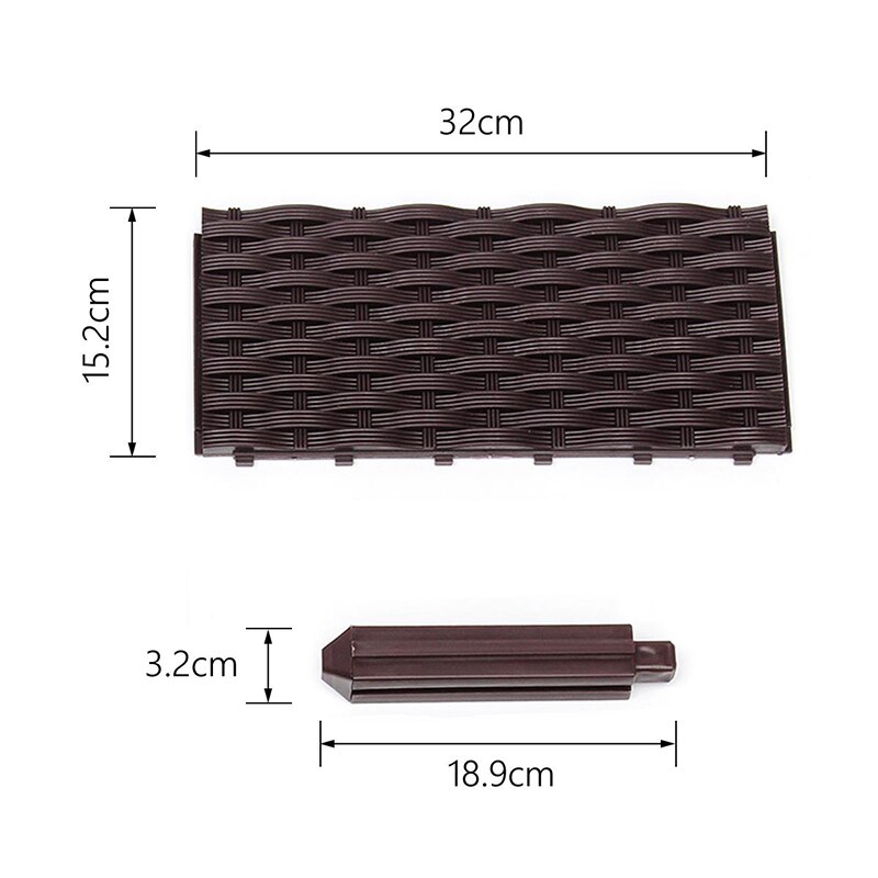 Rotan Plastic Planten Doos Balkon Groente Groeven Planter Box Kit Spliced Planten Trog Voor Binnenplaats/Dak/Tuin J