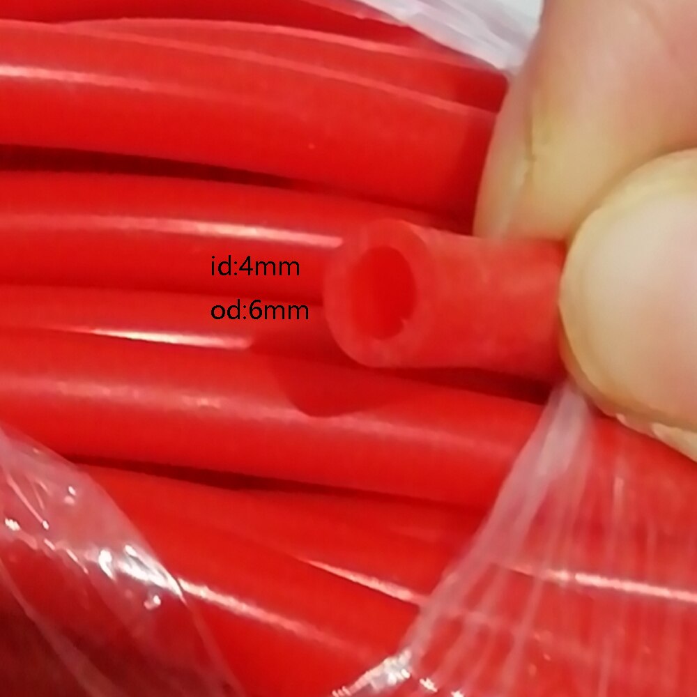 Tubo de aspiración de silicona de 4mm, manguera, tubería de silicona, alta temperatura 3m: red 3 meter