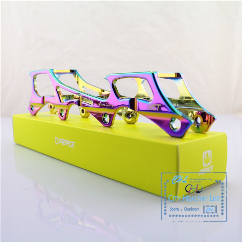 Cadre de skate en ligne à bascule, 243/231/219mm, pour patins à roulettes, type banane, arc-en-ciel coloré, convient pour slalom FSK