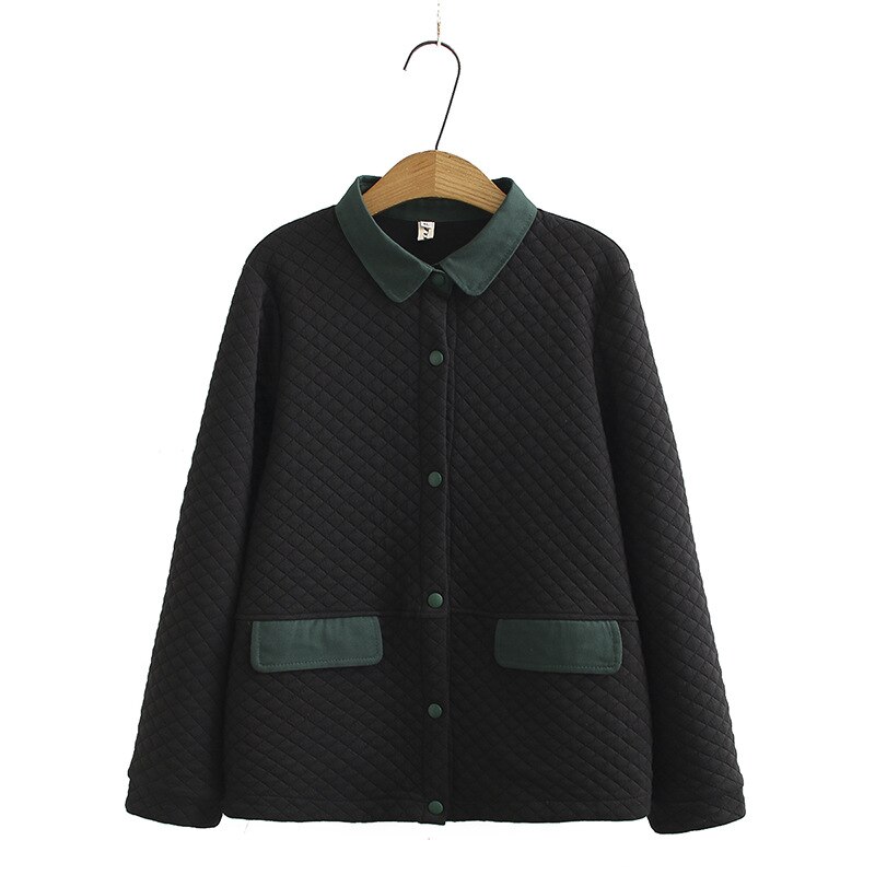 Herfst Gewatteerde Jassen Voor Vrouw Plus Size Lichtgewicht Dunne Enkele Breasted Jasje Plus Size Vrouwen Jas