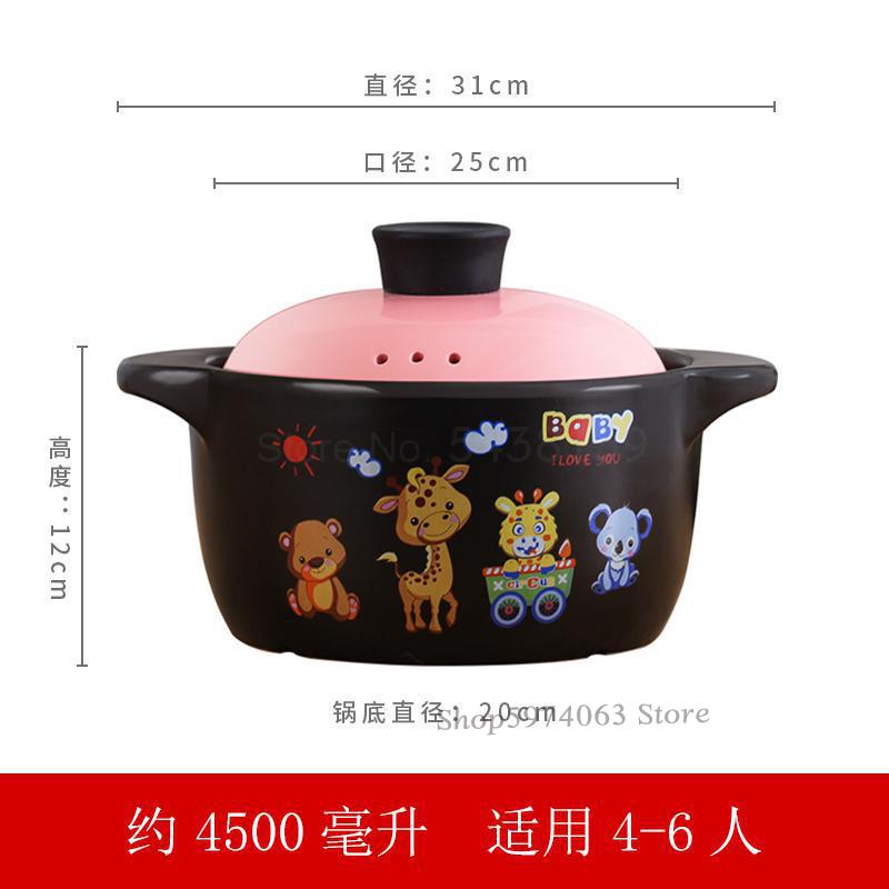 Casserole cooker home gas ceramic pot soup pot fire resistance high temperature size capacity clam pot casserole stone pot