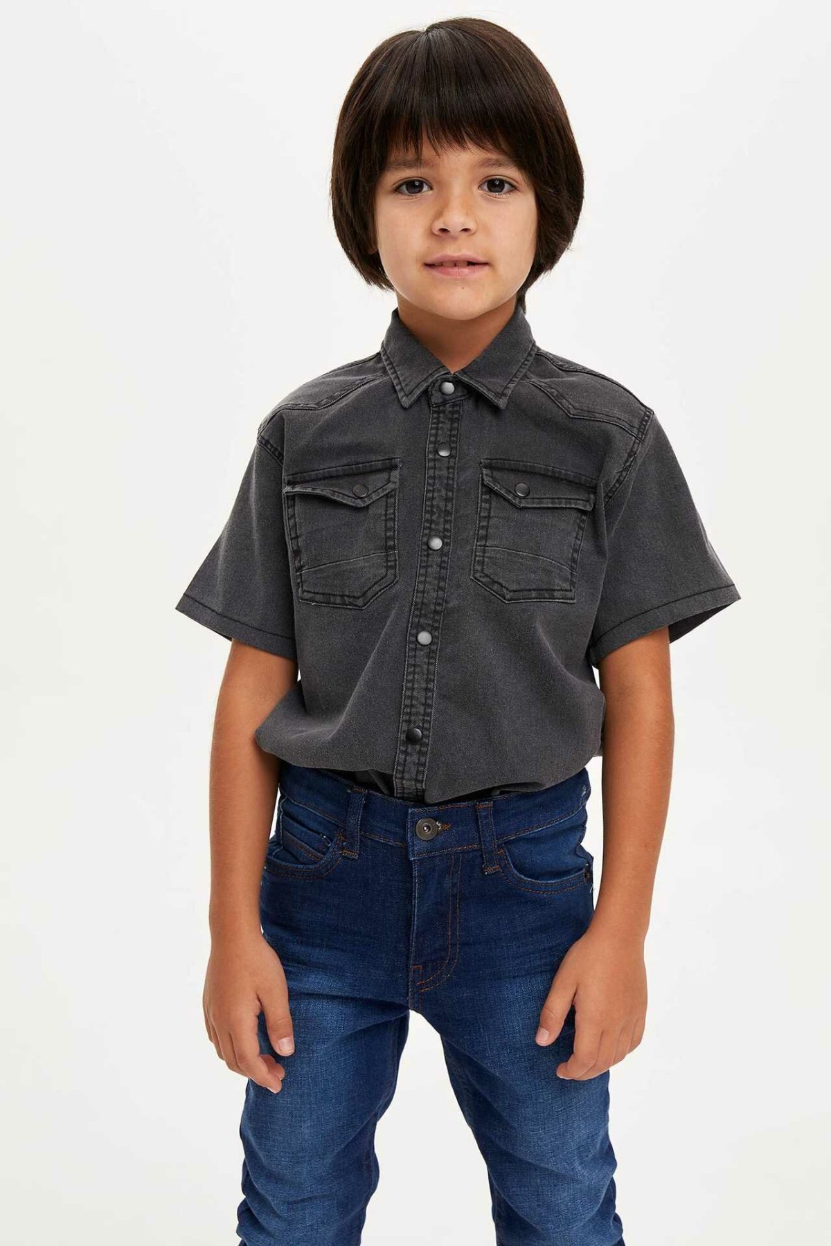 DeFacto automne garçon chemise à manches longues enfants Style décontracté chemises garçons couleur Pure en vrac Sport Tops-M3092A619AU