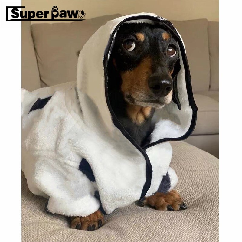 Fransk bulldog badekåbe pyjamas kæledyr hund nattetøj til små mellemstore hunde mops yorkie frakkejakke kostume ykc 18