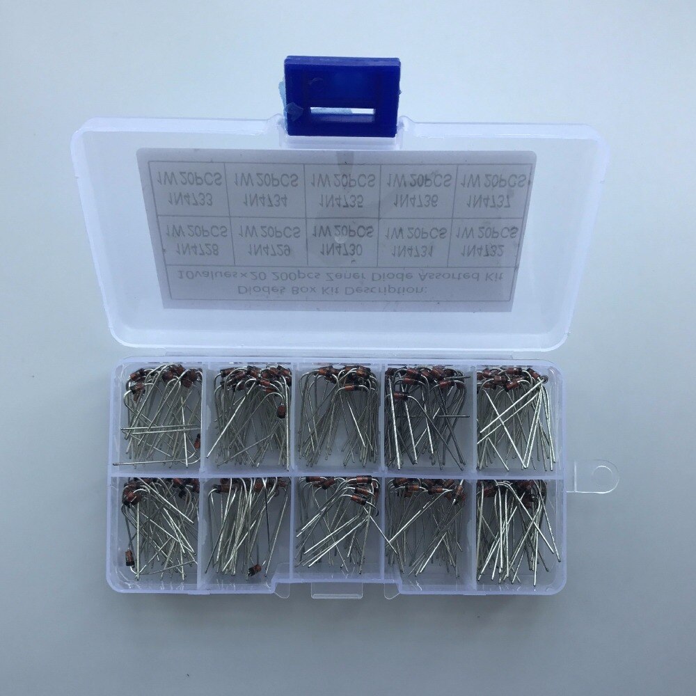 10 Values 200pcs (1N4728~1N4737) 1N4729 1N4730 1N4731 1N4732 1N4733 1N4734 1N4735 1N4736 Zener Diode Assortment Electronic Kit