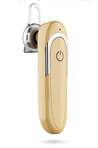 Sport Draadloze Bluetooth Headset 5.0 Oortelefoon Eenzijdige Grote Capaciteit Business Auto Stereo Headset: Luxury Gold color