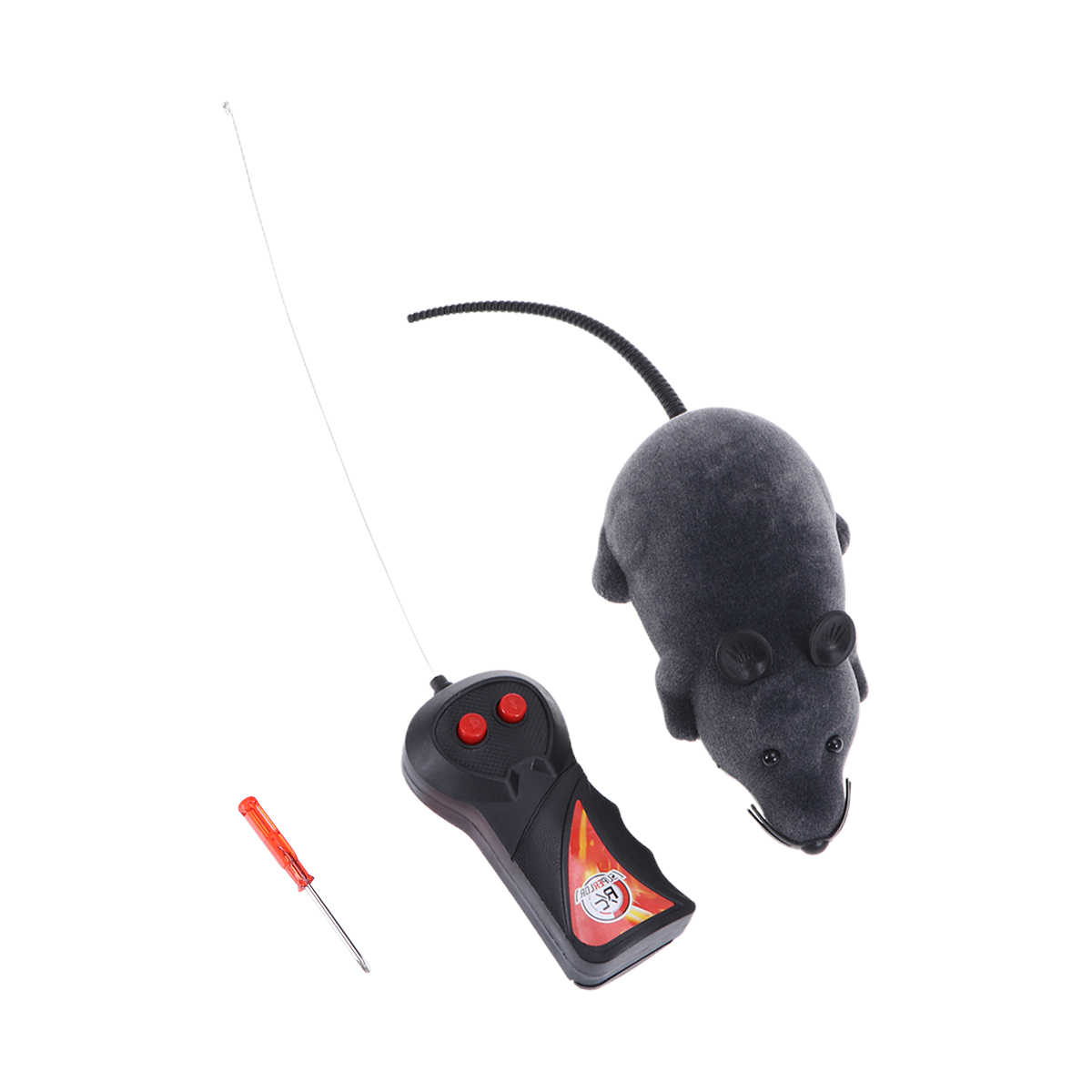Rosenice Draadloze Afstandsbediening Mini Simulaton Pluche Rat Muizen (Grijs)