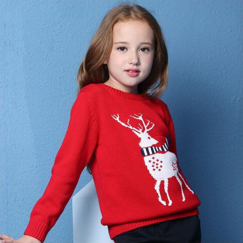 5-12Y adolescenti ragazze ragazzi maglione natalizio inverno autunno abbigliamento per bambini maglieria Pullover maglioni caldi per il nuovo anno 2022: red / 12-13Y