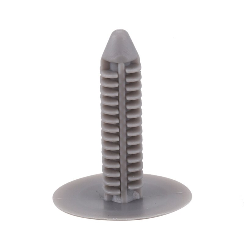 50 Pcs Gray Plastic Rivet Clips 8mm x 25mm x 31mm