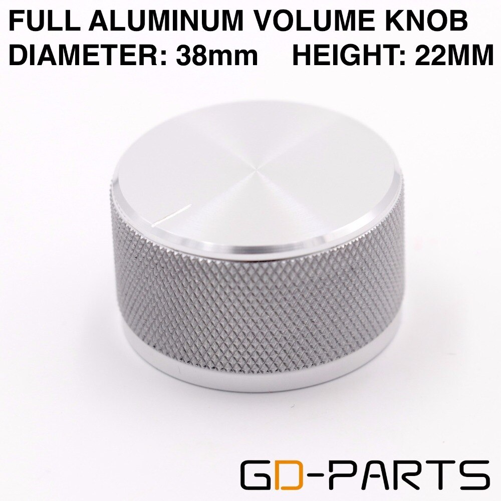 1PC 38x22mm CNC Machined Solid Aluminum Volume Potentiometer Control Knob For Turntable Radio CD Player DAC Speaker AMP HIFI DIY