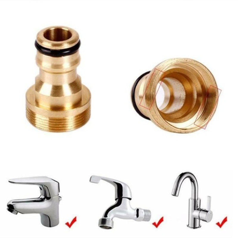 2pcs Copper faucet adapter female threaded connector for Washing Machine tap inlet pipe interface fittiing car wash accessories