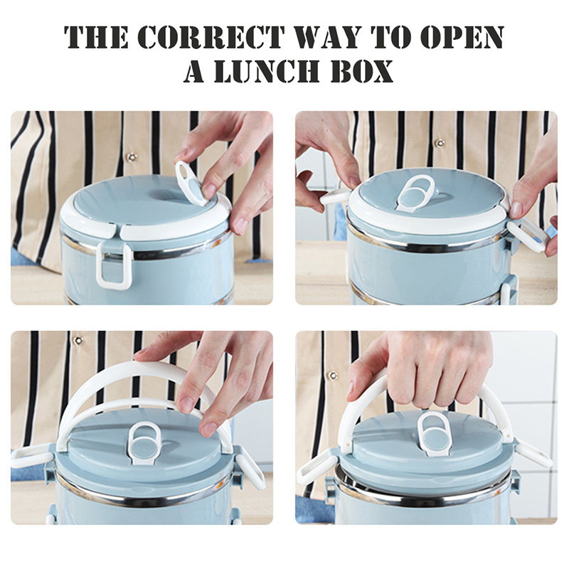 1-4 Layer Food Storage Containers Bento Lunch Box With Handle Insulated Food Container For Work School Camping Box