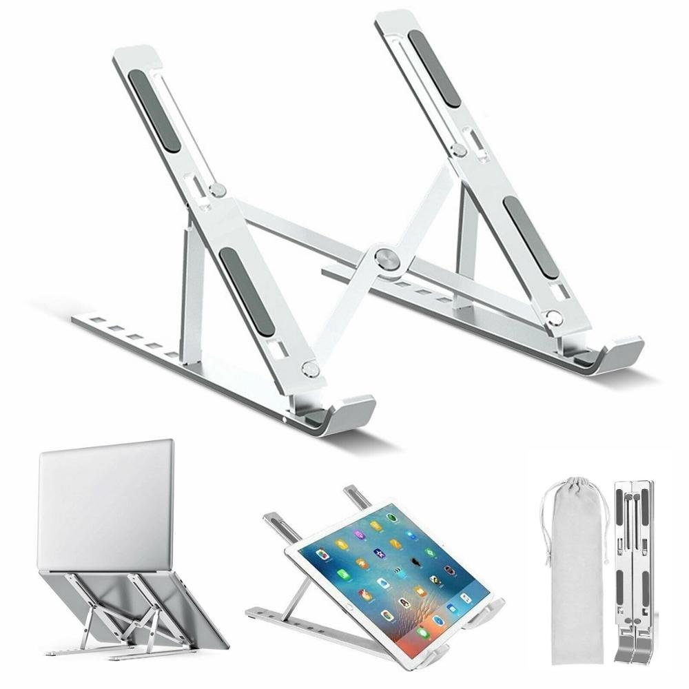 Bærbar Laptop Stand i Aluminium Foldbar - Justerbar Støtte til Macbook Pro, Notebook, Tablet og PC