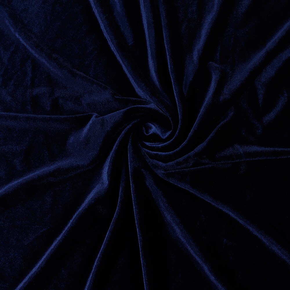 45*150cm Velvet Fabric Cloth Gorgeous Silk Fabric for Velvet Dress Clothes Luxury Soft Purple Velvet Home Textile Curtain: navy