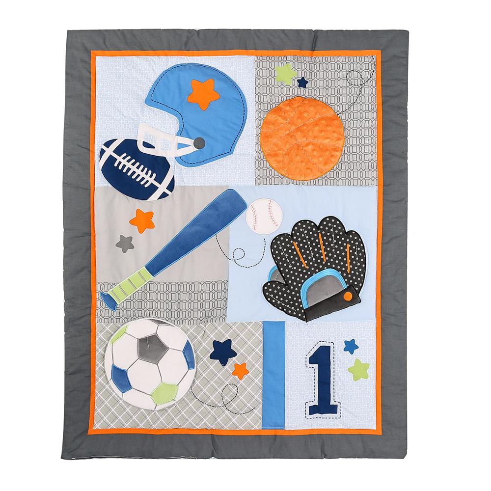 Bomull baby quilt print broderi jungel skog for gutter