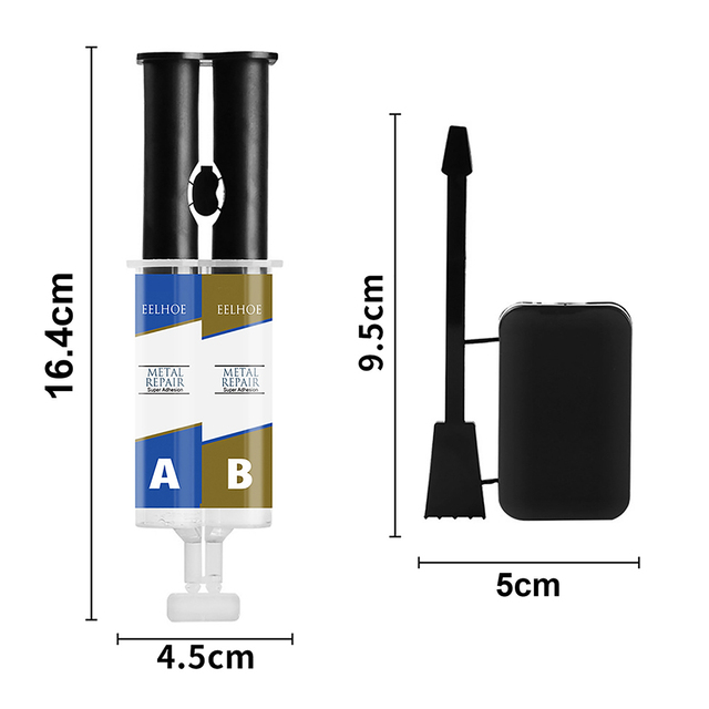 Quick Drying Welding Casting Glue Waterproof Solder Paste Steel Cast Iron Metal Crackle Repair Agent Industrial Adhesive 50mlA+B: Whitehead