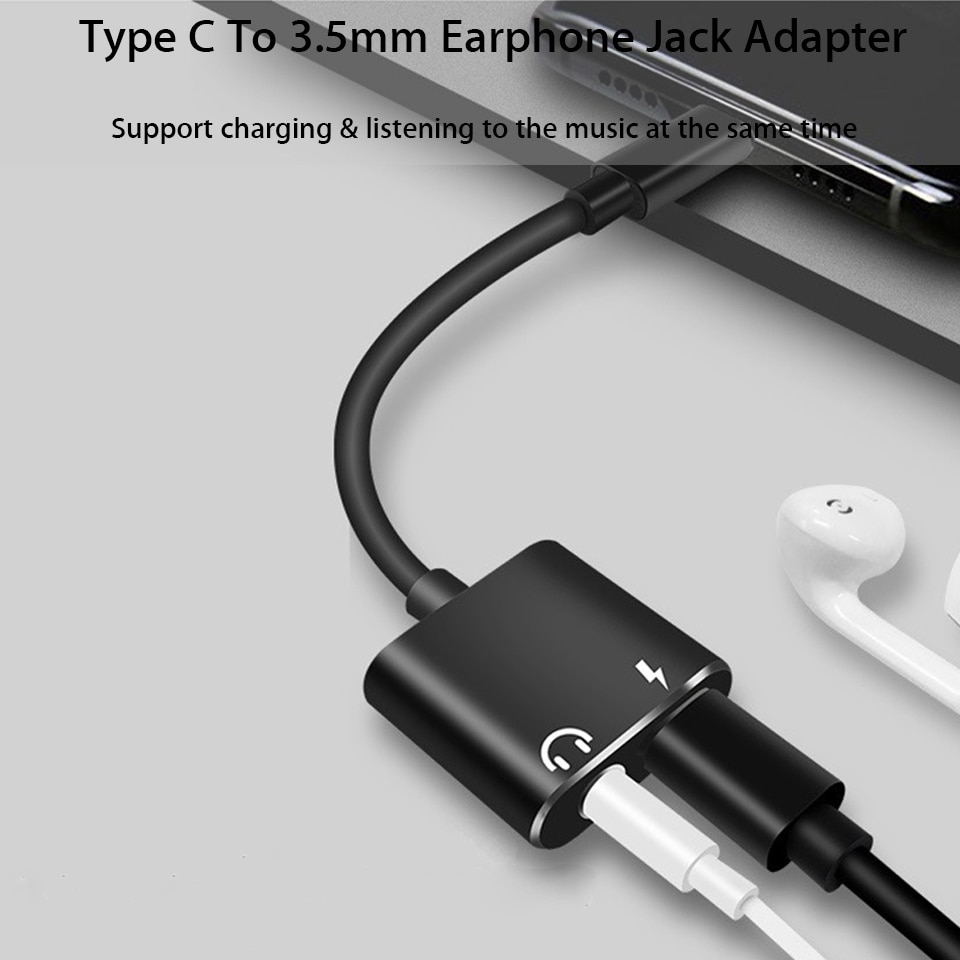 Usb Type C Naar 3.5Mm Koptelefoon Jack Adapter Voor Huawei Mate 10 P20 Aux Audio Kabel Hoofdtelefoon Oplader Opladen usb C Converter