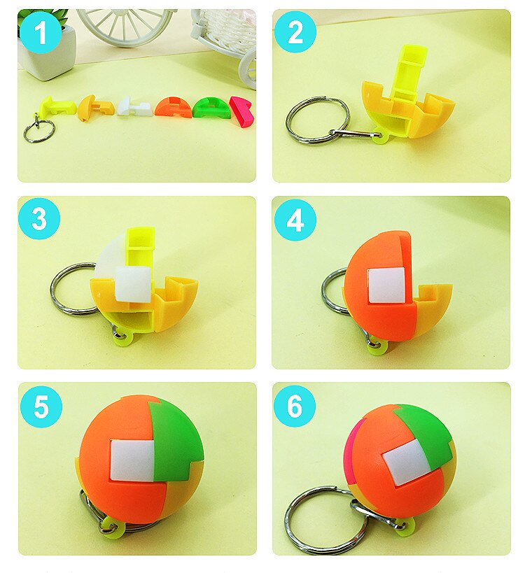 1Pcs Mini Puzzel Assembleren Ball Onderwijs Speelgoed Willekeurige Kleur Kinderen Cadeau Plastic Multi-Kleur Bal Puzzel Speelgoed