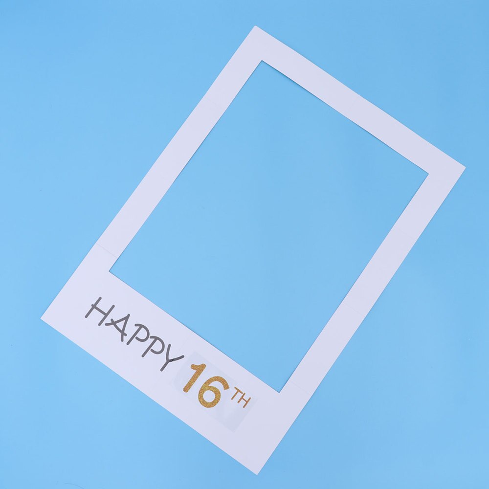Happy 30th DIY Paper Picture Frame Cutouts Photo Booth Props for Birthday Party